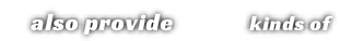 also provide              kinds of